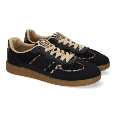 Zapatilla Deportiva Casual de Mujer, Diseño Moderno Combina dos Materiales