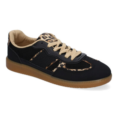 Zapatilla Deportiva Casual de Mujer, Diseño Moderno Combina dos Materiales - Imagen 3