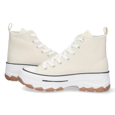 Zapatilla Abotinada de Lona con Cordones - Imagen 5