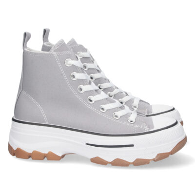 Zapatilla Abotinada de Lona con Cordones