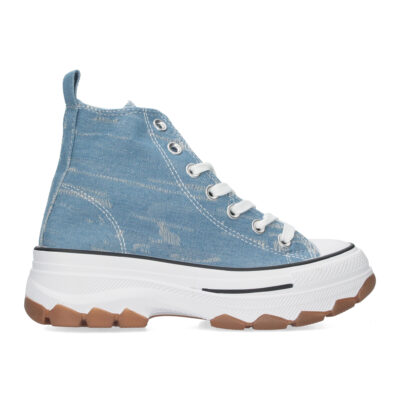 Zapatilla Abotinada de Lona con Cordones - Imagen 2