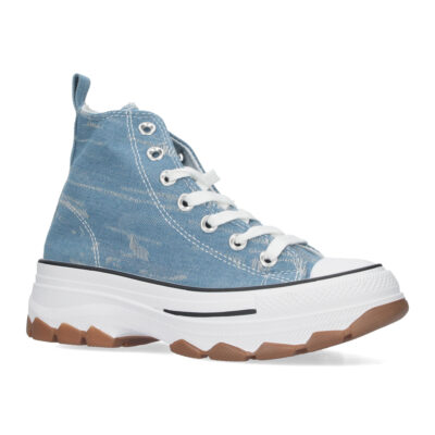 Zapatilla Abotinada de Lona con Cordones - Imagen 3