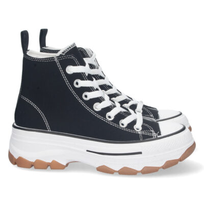 Zapatilla Abotinada de Lona con Cordones