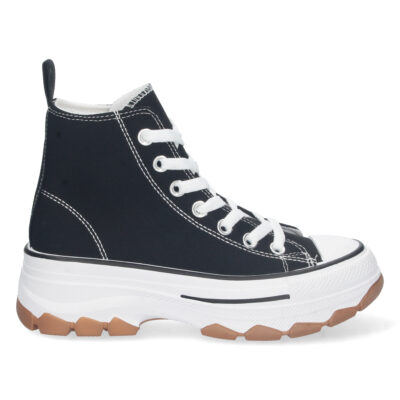 Zapatilla Abotinada de Lona con Cordones - Imagen 2