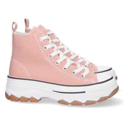 Zapatilla Abotinada de Lona con Cordones