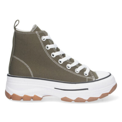 Zapatilla Abotinada de Lona con Cordones - Imagen 2