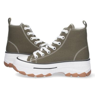 Zapatilla Abotinada de Lona con Cordones - Imagen 5