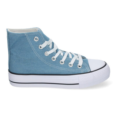 Zapatilla Abotinada de Mujer, Comoda, con Material de Lona - Imagen 2