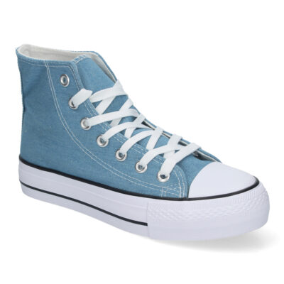 Zapatilla Abotinada de Mujer, Comoda, con Material de Lona - Imagen 3