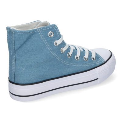Zapatilla Abotinada de Mujer, Comoda, con Material de Lona - Imagen 4