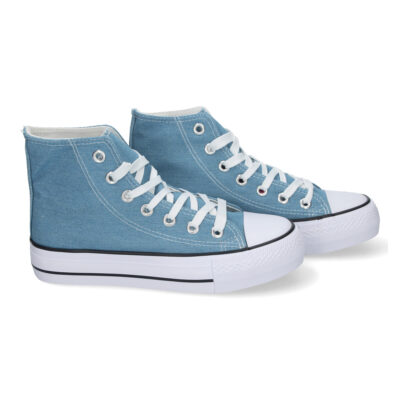 Zapatilla Abotinada de Mujer, Comoda, con Material de Lona - Imagen 5