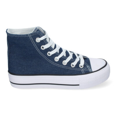 Zapatilla Abotinada de Mujer, Comoda, con Material de Lona - Imagen 2