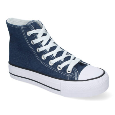 Zapatilla Abotinada de Mujer, Comoda, con Material de Lona - Imagen 3