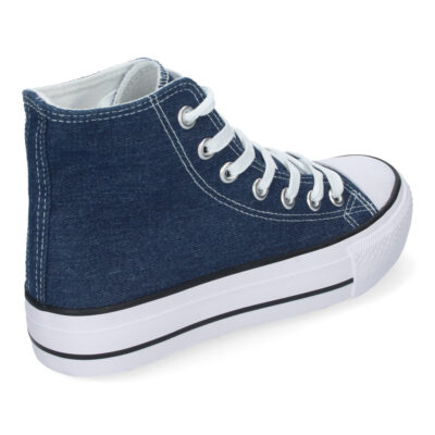 Zapatilla Abotinada de Mujer, Comoda, con Material de Lona - Imagen 4