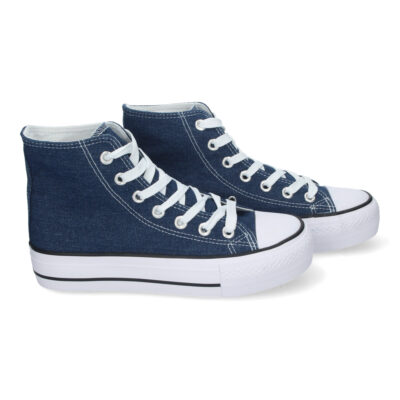 Zapatilla Abotinada de Mujer, Comoda, con Material de Lona - Imagen 5