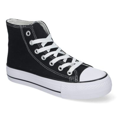 Zapatilla Abotinada de Mujer, Comoda, con Material de Lona - Imagen 3