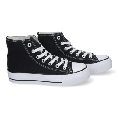 Zapatilla Abotinada de Mujer, Comoda, con Material de Lona - Imagen 5