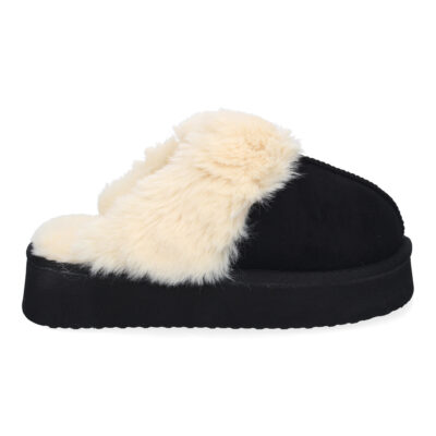 Zapatilla de casa estilo australiano, calidas, forradas de pelo, de plataforma - Imagen 2