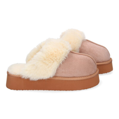 Zapatilla de casa estilo australiano, calidas, forradas de pelo, de plataforma - Imagen 5