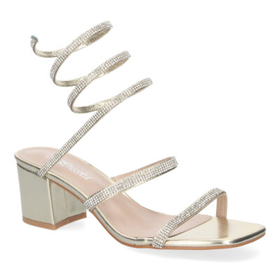 Sandalias de Mujer con Tacón Ancho y Adornos Brillantes - Imagen 4