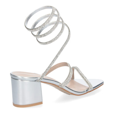 Sandalias de Mujer con Tacón Ancho y Adornos Brillantes - Imagen 3