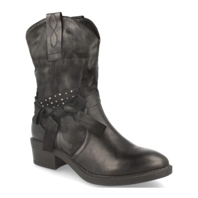 Botin de Mujer con Lazo Tachuelas y Cremallera - Imagen 2