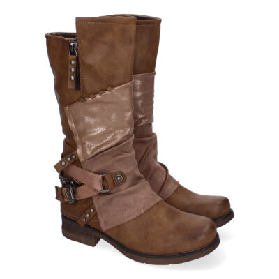 Botas de Mujer Con Detalles de Hebilla y Tiras Decorativas, Diseño Elegante