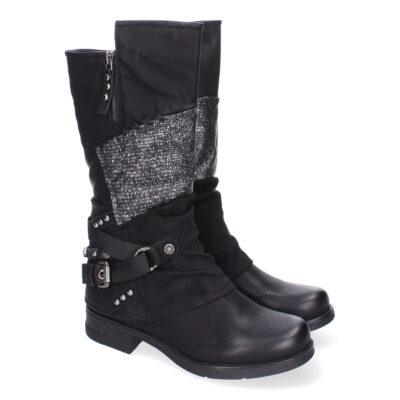 Botas de Mujer Con Detalles de Hebilla y Tiras Decorativas, Diseño Elegante