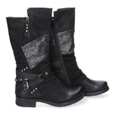 Botas de Mujer Con Detalles de Hebilla y Tiras Decorativas, Diseño Elegante - Imagen 5