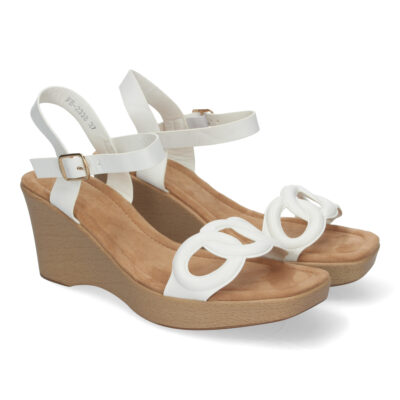 Sandalias de Mujer Elegantes con Tacón Cuña, Diseño Moderno con Lazos