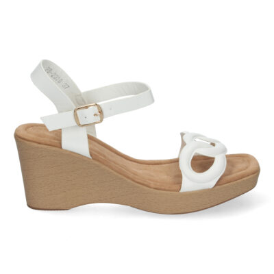 Sandalias de Mujer Elegantes con Tacón Cuña, Diseño Moderno con Lazos - Imagen 2