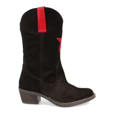 Bota con Tacón Echa de Piel y Cremallera