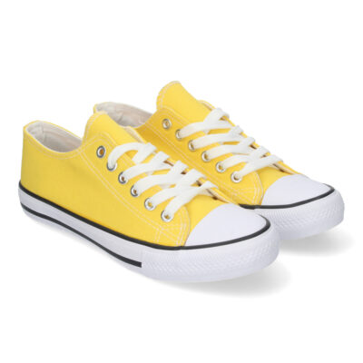 Zapatilla Plana de Lona con Cordones