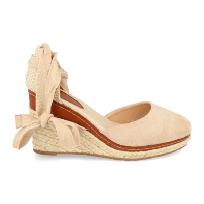 Sandalias de Estilo Valenciana con Cuña de Yute