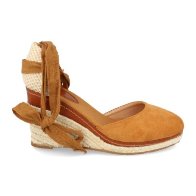 Sandalias de Estilo Valenciana con Cuña de Yute