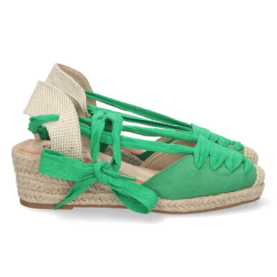 Sandalia de Cuña con Yute y Cordones