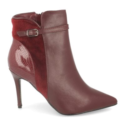 Botin de Mujer con Tacon de Aguja y Pelo