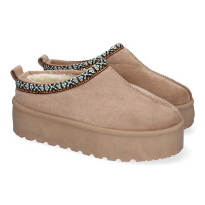 Zapatillas para Mujer de Plataforma, Bordadas, Diseño Moderno, Calidas