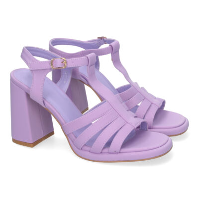 Sandalias Elegantes de Tacón Alto, con Adorno de Correas