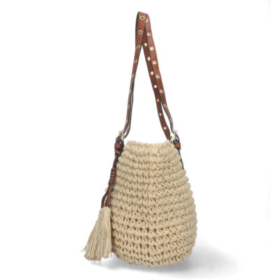 Bolso de Hombro Rafia y Cremallera - Imagen 2