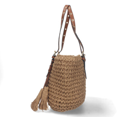 Bolso de Hombro Rafia y Cremallera - Imagen 2