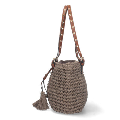 Bolso de Hombro Rafia y Cremallera - Imagen 2