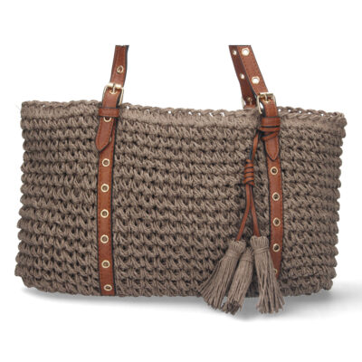 Bolso de Hombro Rafia y Cremallera - Imagen 3
