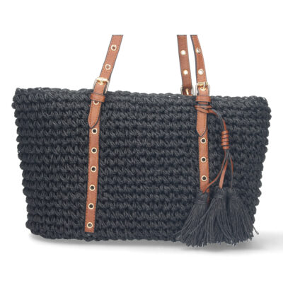 Bolso de Hombro Rafia y Cremallera - Imagen 3