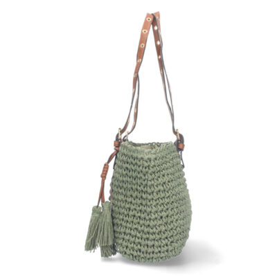 Bolso de Hombro Rafia y Cremallera - Imagen 2