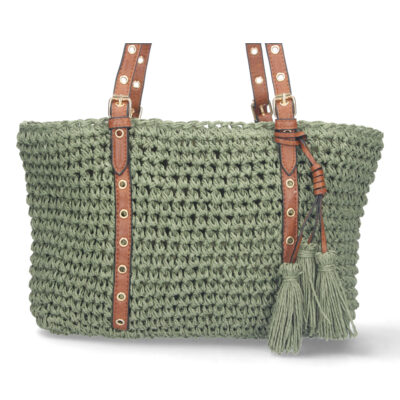 Bolso de Hombro Rafia y Cremallera - Imagen 3