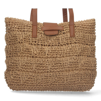 Bolso de Hombro Rafia y Cremallera - Imagen 3