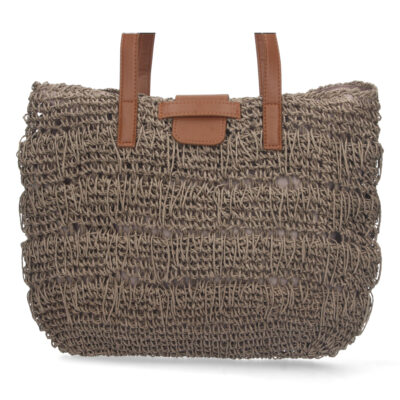 Bolso de Hombro Rafia y Cremallera - Imagen 3