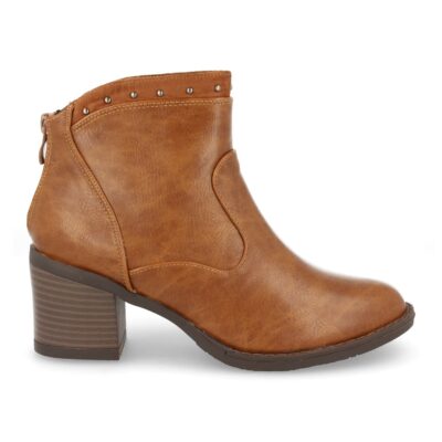 Botin de tacon con cremallera