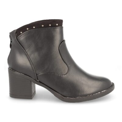 Botin de tacon con cremallera